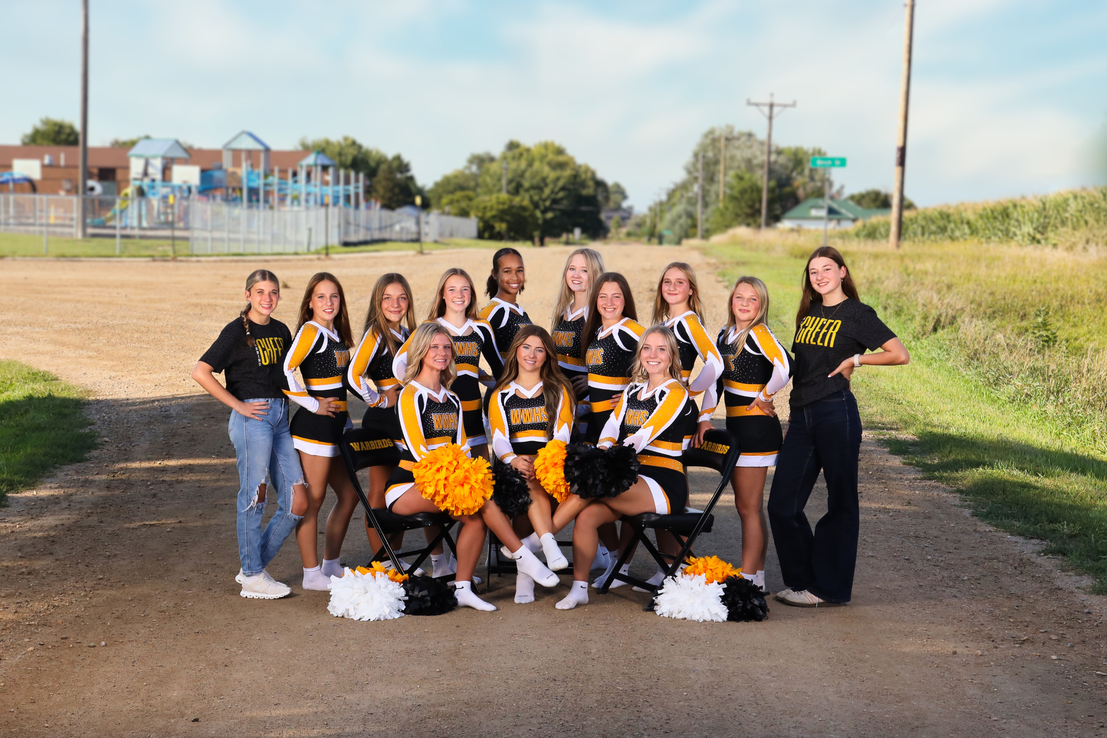 Team members pictured are, front row, from left, Allison Hulst, Lily Hoverson and Shae Uttecht; middle row, Annie Allerdings, Raya Toupal, Reagan Flemming, Taryn Rainford, Skye Tschetter, Kenley Walters, Haylee Hiles and Rose Geeve; back row, Abigail Huntsinger and Ciera Stevens. Not pictured is Maria Perez.