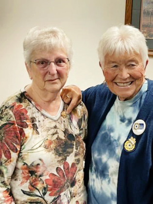 Verla Barber is shown with South Dakota American Legion Auxiliary (ALA) Willman-Fee Unit 14 President Judy Winegar at her pinning ceremony for Member of the Year.  PHOTOS COURTESY CONNIE MCLAUGHLIN  