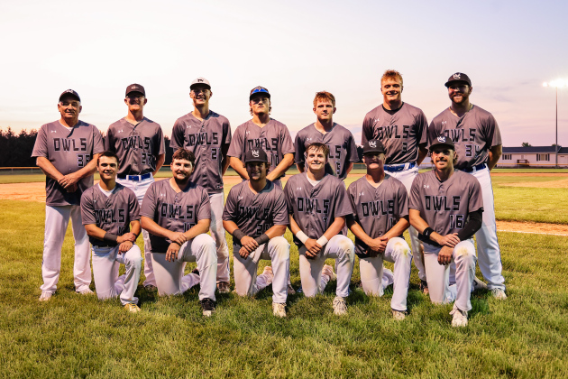 Punching their ticket to state, shown above are the Wessington Springs owls. Back row, left to right: Coach Joe Butterfield, Luke Larson, Branden Flowers, Bubba Peterson, Dylan Schimke, Layne Cotton, Carson Hainy. Front row, left to right: Cade Mohling, Dalton Mogck, Lucas VanEngelenburg, Blaze Herdman, Blake Larson, Terrek Butterfield.