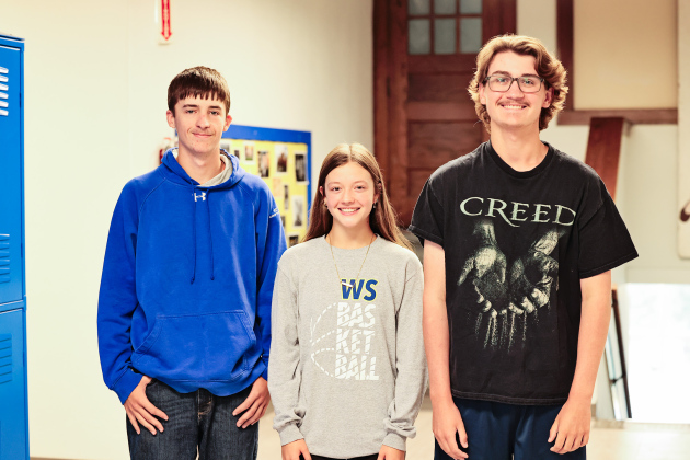 WSHS journalism students Teagan Scheel, Brooke Mohling and Shayden Harmdierks are teaming up this year to tell the stories of their school through news and feature writing, photography and video. 