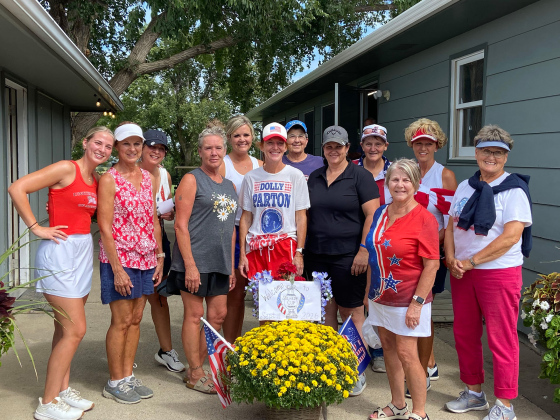 THE CUP IS BACK. Springs Country Club golfers reclaimed the Solheim Cup with an 8-4 victory Sept. 11 in Wessington Springs. Pictured are, from left, Cheyenne Burg, Kim Burg, Teresa Fonder, Millie Christensen, Marissa Schelske, Regina Teveldal, Barb Hine, Erin Yost, Gloria Vavra, Patsy Sorben, Kimberly Ahrenstorff and Joyce Krueger. (COURTESY PHOTO)