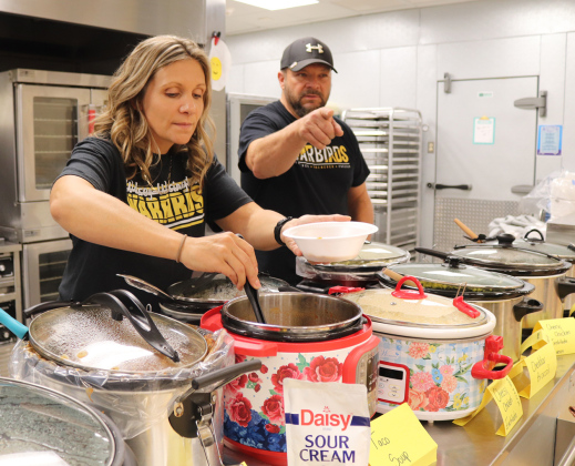 Wolsey-Wessington School Board member Jamie Flemming and his wife, Libby, organized a soup supper and bake sale to help with the Donovan family’s medical and travel expenses. 