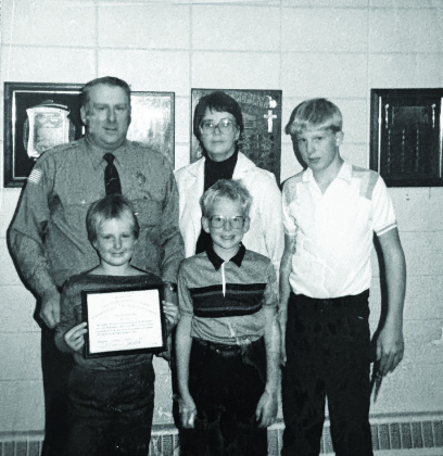 The Wenzel family celebrates Larry Wenzel's graduation from the police academy. Pictured are, back row, Larry and Muriel Wenzel; front row, Sue, Jason and Travis Wenzel. Wenzel went on to serve as Wessington Springs' longtime police chief, becoming a familiar figure in the community for more than two decades. (PHOTO COURTESY WENZEL FAMILY)