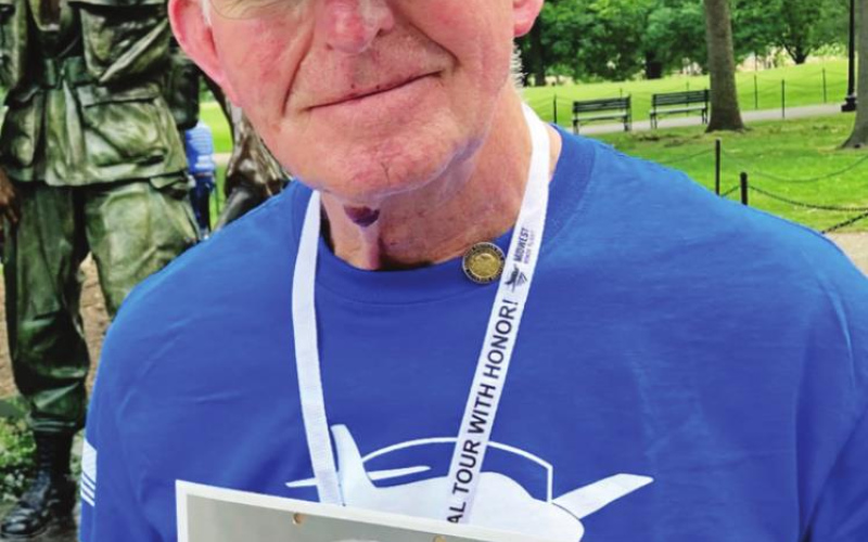Tom Olsen during Midwest Honor Flight Mission 10. COURTESY PHOTOS