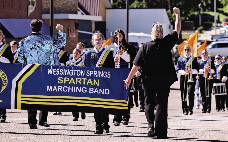 the award-winning WSHS marching band dazzles along the parade route.