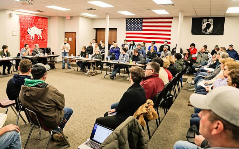 School board meeting draws crowd