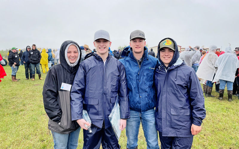 The WSHS 4-H Homesite Team is shown during practice sessions before the 2022 National Land and Range Judging Contest in Oklahoma City May 3-5. Shown left to right are: Cheyenne Burg, Braydin LaBore,  , Blake Larson and Carter Gaikowski.