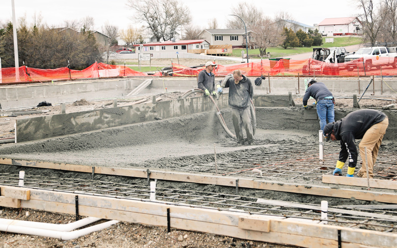 Splashing forward with pool construction progress
