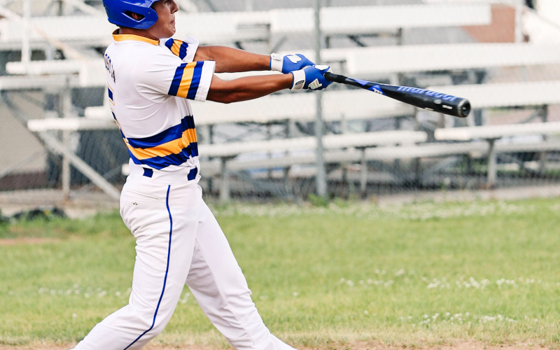 Cale Mohling is pictured at bat.