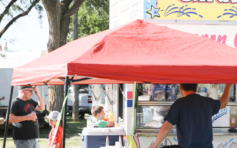 Attendees had their choice of fair food between two food carts at the event.