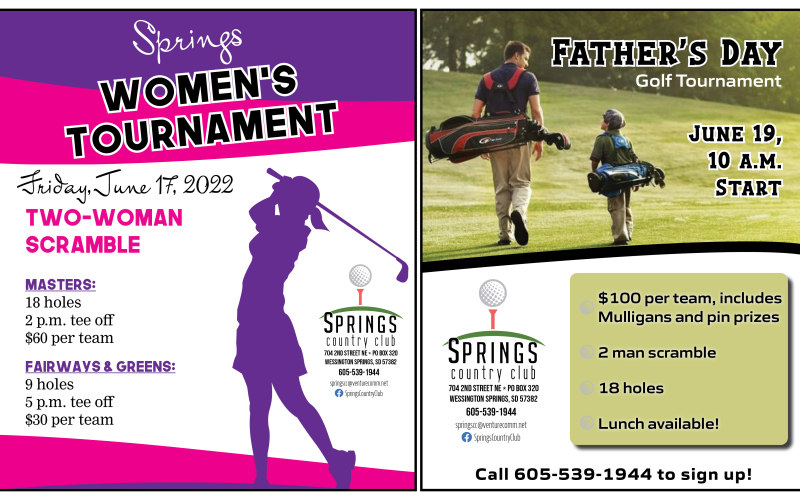 Springs Country Club to Host Two Golf Tournaments This Week