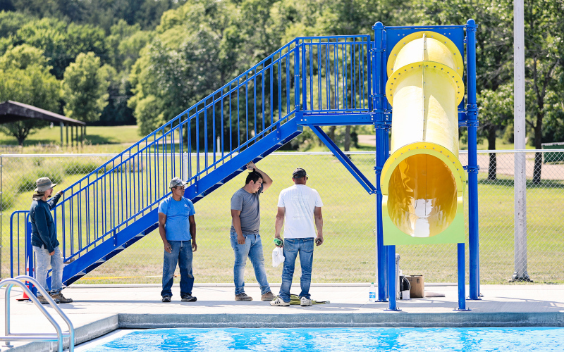 Sliding into summer fun at the pool