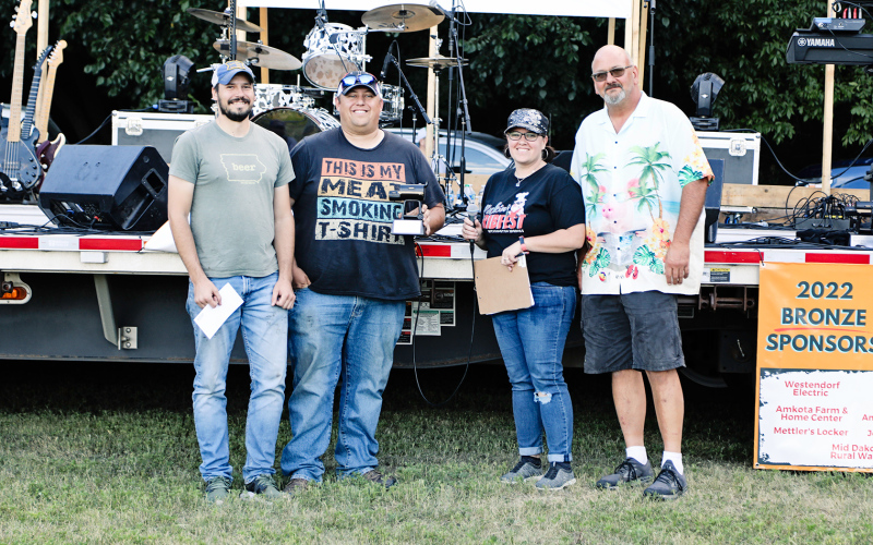 Brandon and Brady Duxbury took home third in the rib competition.