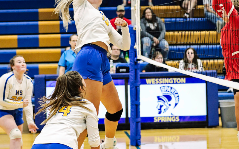 Avery Orth during home volleyball action.