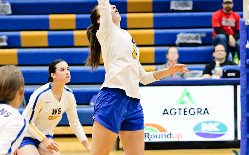 Carissa Scheel during home volleyball action.