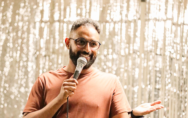Comedian and event entertainer Ali Sultan had the crowd rolling with laughter.