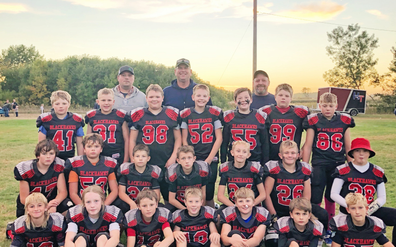 5/6th Grade Team Back row, left to: right Cole Wenzel, Chaz Larson, Wyatt Arhart, Mitchel Orth, Gannon Culver, Micah Orth, Wyatt Fagerhaug. Middle row left to right: George Broer, Laeton Filter, Carson Miller, Henry Baruth, Jackson Wolter, Kobie Schley, Trevor Johnson, Front row left to right: Liam Terkildsen, Sawyer Larson, Hastin Heezen, Sutten Jensen, Mauer Jones, Parker Couch, Gavin Scofield. Not pictured: Cort Stevens.