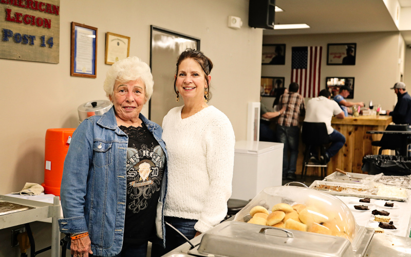 Ducks Unlimited volunteers Esther Walker and Teresa Fonder kept the supper line moving quickly and efficiently.