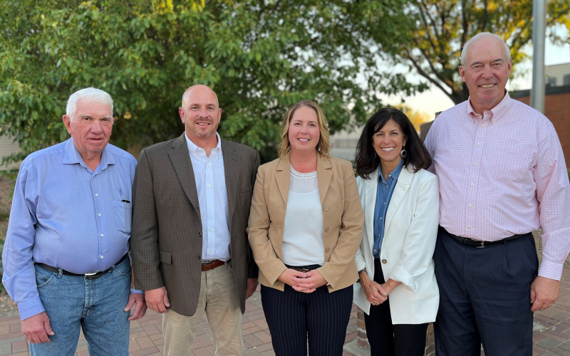 Pictured left to right: Horizon Health Foundation Board Member Jim Burg, Horizon Health Care CEO Wade Erickson, Horizon Health Foundation Executive Director Tracy Pardy, Delta Dental of South Dakota Vice President of Public Benefit Connie Halverson and Delta Dental of South Dakota CEO Scott Jones. PHOTO COURTESY HORIZON HEALTH FOUNDATION