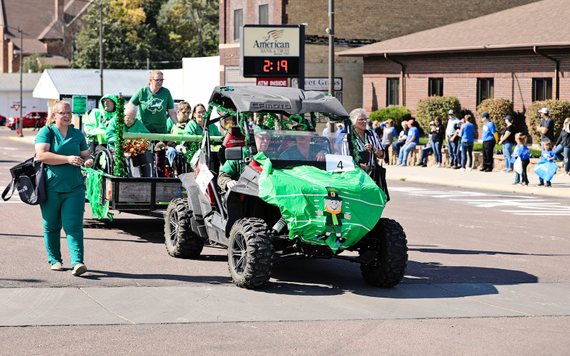 Taking home first in the business parade category, Weskota Manor Avera didn’t disappoint with their luck of the Irish float.