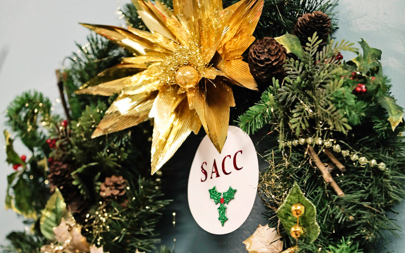 Wreath decorated by Spring Area Community Club (SACC)