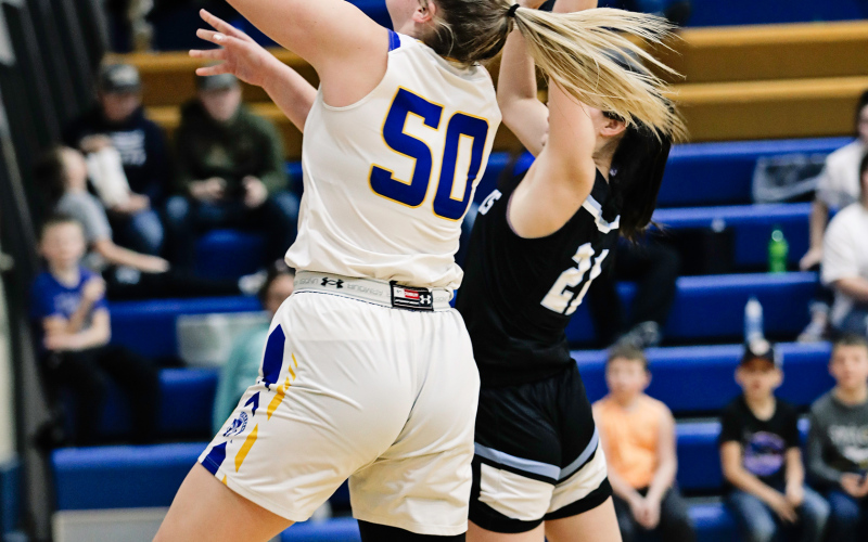 Avery Orth had 14 points and 12 rebounds during home basketball action vs. TDA.