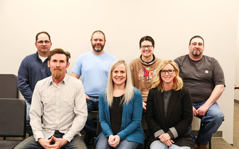 he Wessington Springs School Board of Education is shown above. Back row: Todd Grohs, Dustin Weber, Jacki Bultsma, Darrick Van Dyke. Front row: Derek Zastrow, Jen Jensen, Sara Thompson.