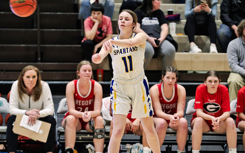 Ashlyn Weber came off the bench and provided much-needed defense, even sinking a three-pointer.  