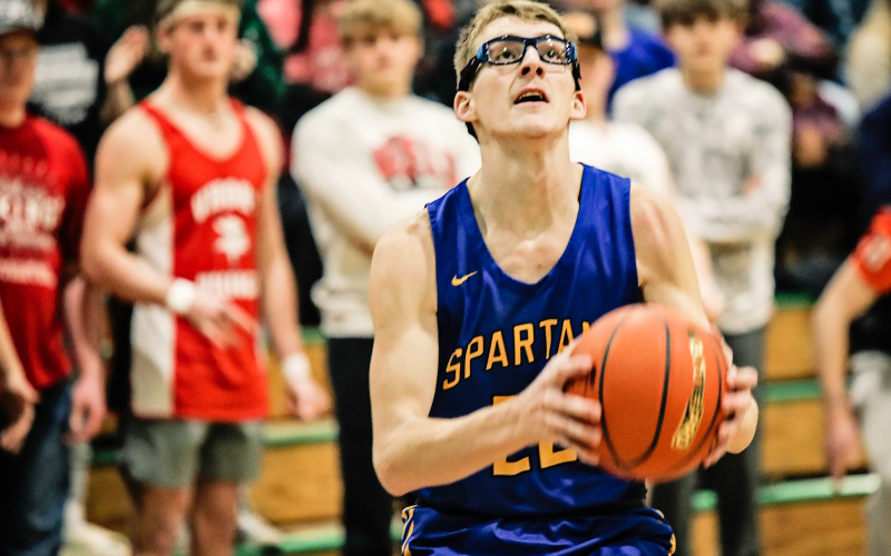 Jack Neely played his last-ever game for the Wessington Springs Spartans as the sole senior on the team.