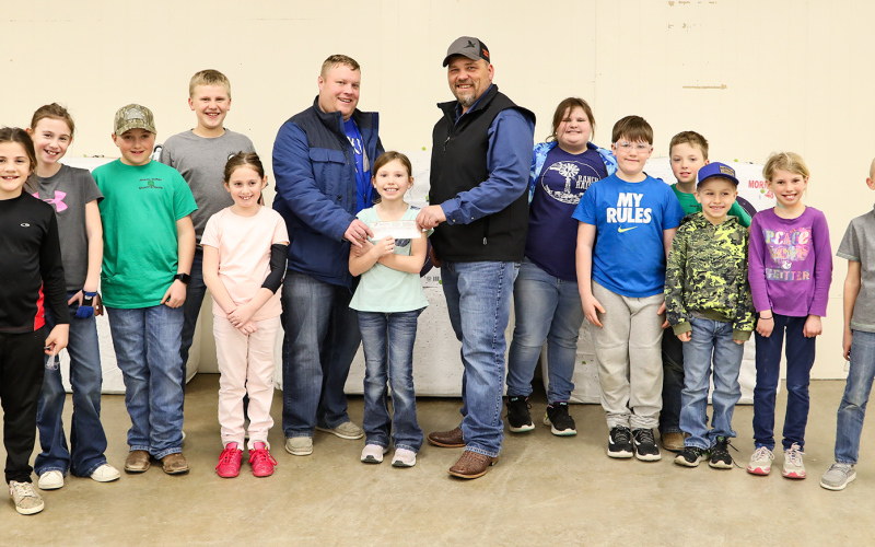 Shown left to right are members of J&amp;B Shooting Sports: Bailey Mentele, Devin Van Dyke, Connor Karsky, Chaz Larson, Cara Van Dyke, Pheasants Forever Board Member/Treasurer Blake Willman, J&amp;amp;B Shooting Sports member Toree Olinger, Pheasants Forever Board Member/Youth Officer Tanner Grohs, J&amp;amp;B Shooting Sports Members Kambrie Eik, Devin Mentele, Parker Karsky, Lincoln Mikkelson, Crawleigh Reiner, Holden Schelske.