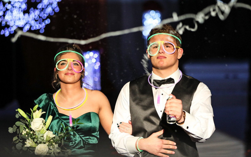 Alyssa Grohs escorted by Keegan Haider.