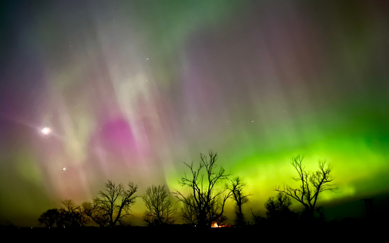 Aurora borealis captured on camera north of Lane