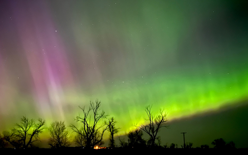 Aurora borealis captured on camera north of Lane