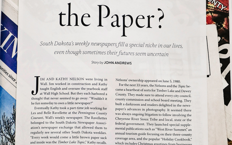 True Dakotan Among Newspaper Weeklies Featured In South Dakota Magazine