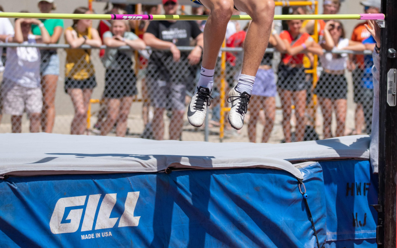 PHOTO COURTESY JORDAN VON EYE. Brock Krueger attempted 5’10” in the high jump and was unsuccessful. He ended in a tie for 16th place.
