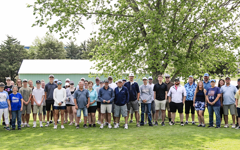 The golf tournament season is officially underway with the Annual Pair of Jacks Memorial Tournament drawing 26 teams to the course Sunday, May 29. The tournament was held in memory of Jack Ferguson and Jack Krueger and hosted by the Ferguson and Krueger families. The families said the tournament was held in celebration of two Wessington Springs men and their love for community, family, friends and golf.