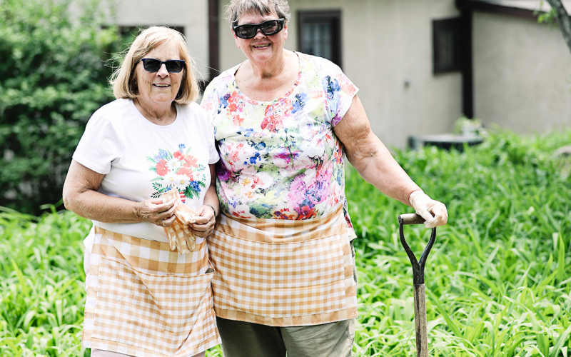 Jacquie Arnott of Ft. Walton Beach, Florida and Ardell Johnson of Valley Springs, SD are “regulars” at the annual Planting Festival.