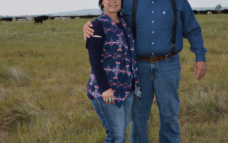 Christi and Wade Christensen on their Wessington Springs ranch.