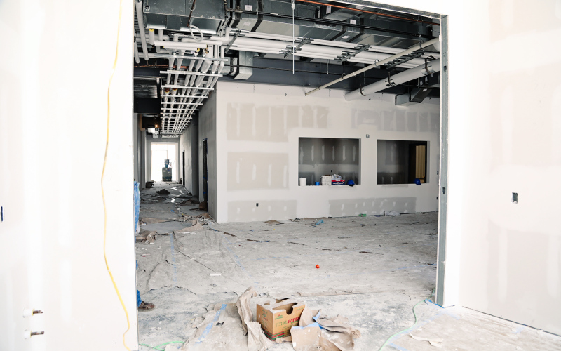 The concession stand in the new facility will be utilized to serve meals.