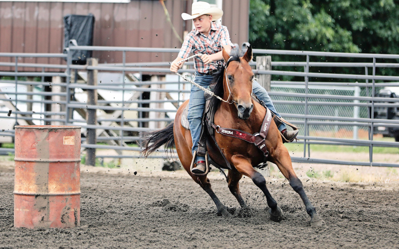 Local contestant Wyatt Fagerhaug on Pepper. 