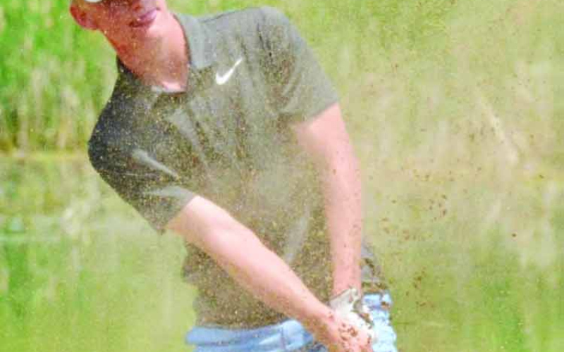 Blake Larson is shown hitting out of a bunker on No. 10 at the Prairie Winds Golf Club in Watertown on June 6, 2023 during the second round of the Class B State Boys’ Golf Tournament. Larson is hosting a youth golf camp at Springs Country Club in Wessington Springs this Saturday, September 30. PHOTO COURTESY Roger Merriam / Watertown Public Opinion