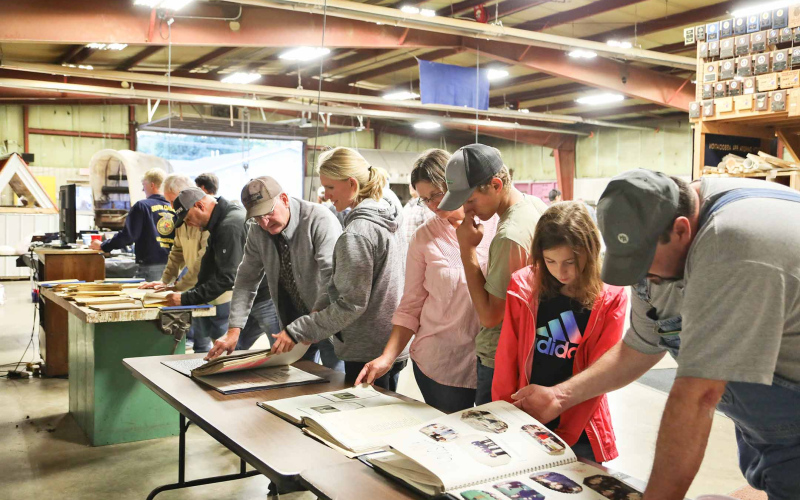 Attendees pored over FFA record books and scrapbooks from throughout the decades.