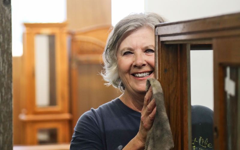 Jerauld County Pioneer Museum volunteer Deb Ponto