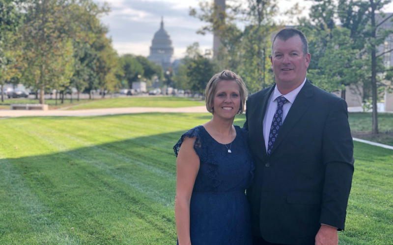 PHOTO COURTESY LURA ROTI Scott and Amber Kolousek were among nearly 400 farmers and ranchers from across the U.S. to lobby for agriculture during the National Farmers Union D.C. Fly-In last week.