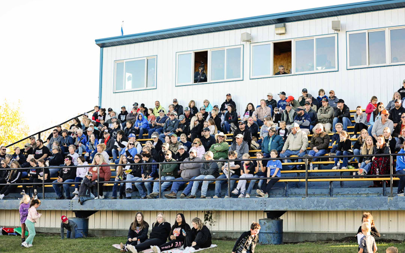 The playoff crowd fills Spartan Stadium in Wessington Springs.