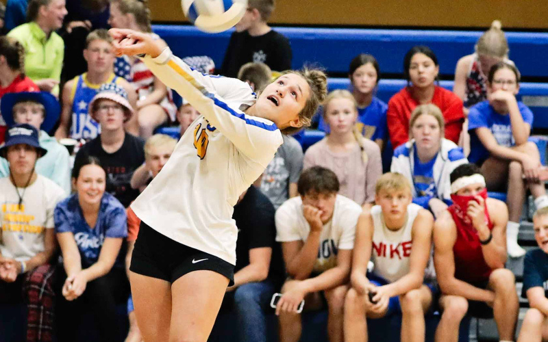 Mariah Messmer during volleyball action last Thursday.