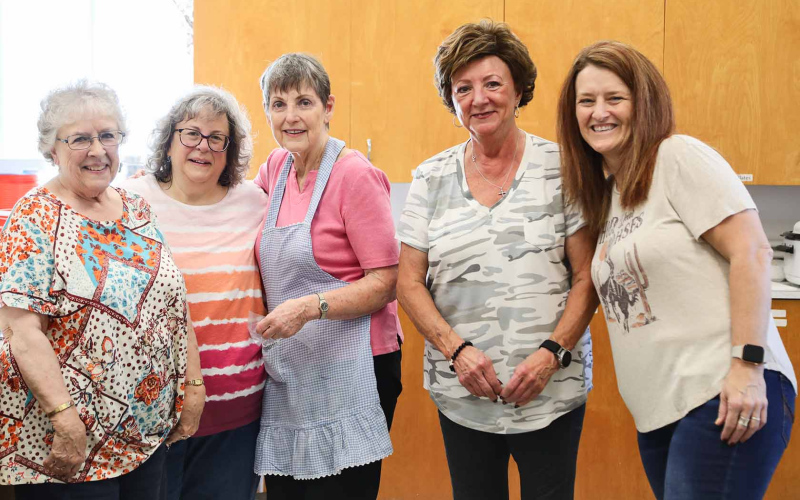 Serving up concessions throughout the day-long event were members of the Wessington Springs Methodist Church. Shown left to right are: Sandy Wenzel, Lisa Edwards, Mary Jane Belz, Cheryl Manthei and Lynn Damm.
