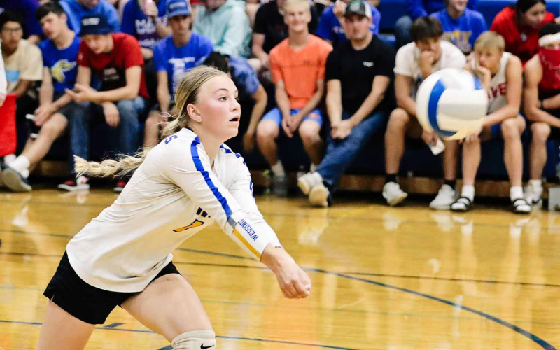 Raylee Fagerhaug had 25 digs and served three aces for the Lady Spartans.