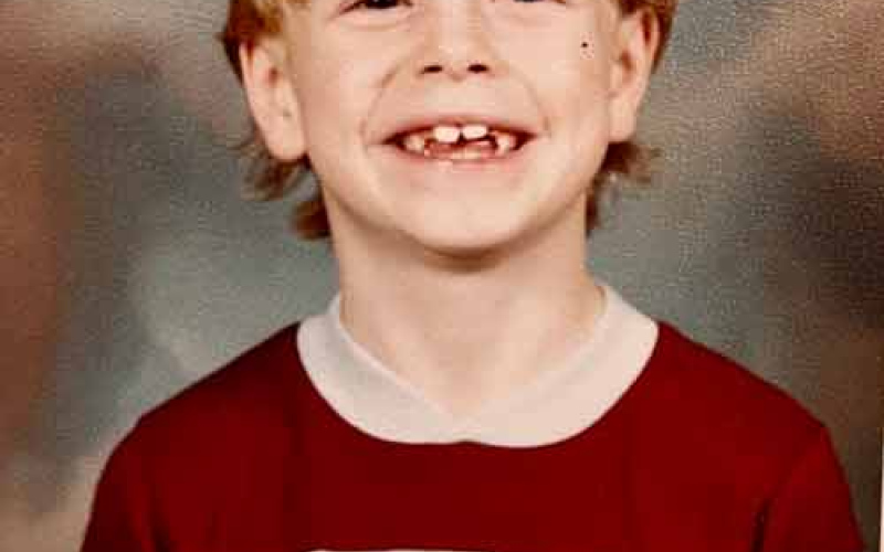 Rep. Dusty Johnson as an elementary student in Pierre. He grew up in a political family but said his parents struggled at times to make ends meet. He got his first job at 14. (PHOTO: SUBMITTED)