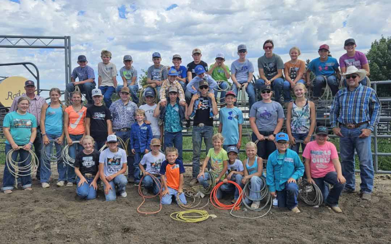 Ella Fagerhaug’s 4-H Roping Clinic hosts 30 youth.